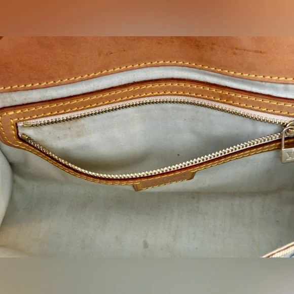 Louis Vuitton Grey/Navy Monogram Mini Lin Camille Crossbody Chain Flap Bag - Picture 12 of 14